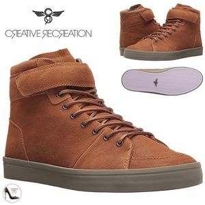 Creative Recreation Womens Savona Caramel Suede High-top Fashion Sneakers 6.5